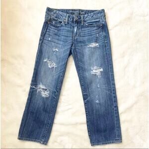 American Eagle Boy Fit Blue Jeans Size 2 Regular